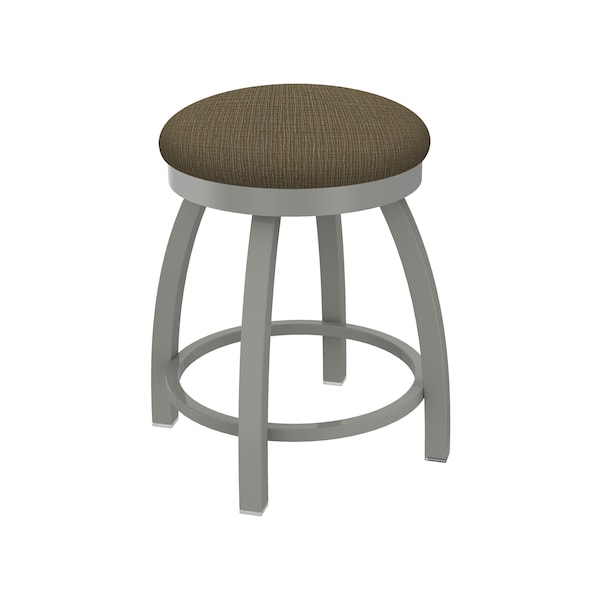 18" Swivel Vanity Stool, Nickel Finish, Graph Cork Seat